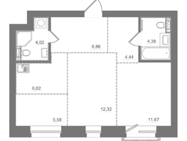 Продается 2-комнатная квартира ЖК Спектр, дом 10, 55.26  м&sup2;, 11590000 рублей