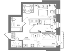Продается 2-комнатная квартира ЖК Спектр, дом 10, 54.86  м&sup2;, 9750000 рублей