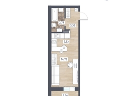 Продается Студия ЖК Радуга Сибири, дом 14, 26.9  м&sup2;, 3712200 рублей