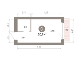 Продается Студия ЖК Лебедевский квартал, дом 1, 20.7  м&sup2;, 4690000 рублей