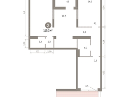 Продается 2-комнатная квартира ЖК Европейский берег, дом 46, 115.19  м&sup2;, 18300000 рублей