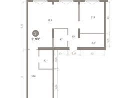 Продается 2-комнатная квартира ЖК Европейский берег, дом 46, 91.94  м&sup2;, 15530000 рублей