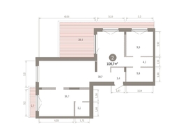 Продается 2-комнатная квартира ЖК Европейский берег, дом 46, 106.74  м&sup2;, 15080000 рублей
