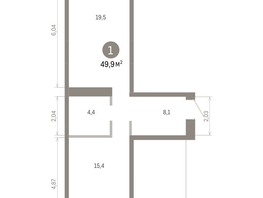 Продается 1-комнатная квартира ЖК Европейский берег, дом 46, 49.91  м&sup2;, 10420000 рублей