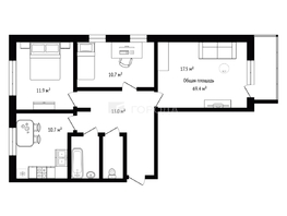 Продается 3-комнатная квартира Вилюйская ул, 69.4  м&sup2;, 8500000 рублей