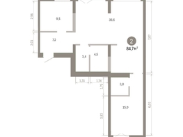 Продается 2-комнатная квартира ЖК Европейский берег, дом 45, 84.69  м&sup2;, 12880000 рублей