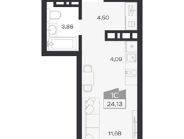 Продается Студия ЖК Ясный берег, дом 33, 24.13  м&sup2;, 5086000 рублей