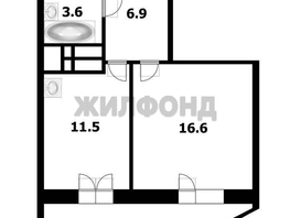 Продается 1-комнатная квартира Кузьмы Минина ул, 38.6  м&sup2;, 7300000 рублей