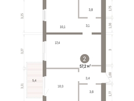 Продается 2-комнатная квартира ЖК Пшеница, дом 5.2, 57.24  м&sup2;, 8150000 рублей