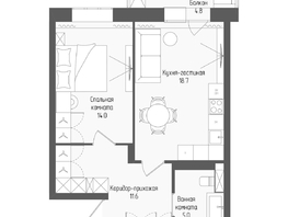 Продается 2-комнатная квартира ЖК Тетрис, корпус 2, 50.7  м&sup2;, 9733350 рублей