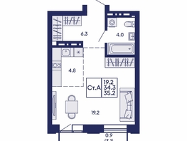 Продается Студия ЖК Сила леса, корп 1, 35.2  м&sup2;, 5950000 рублей