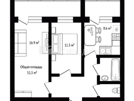 Продается 2-комнатная квартира Титова ул, 51.5  м&sup2;, 6500000 рублей
