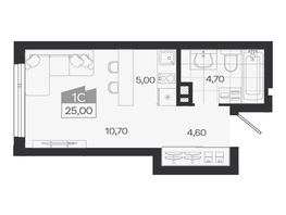 Продается Студия ЖК Ясный берег, дом 33, 25  м&sup2;, 4388000 рублей