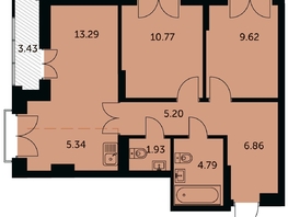 Продается 3-комнатная квартира ЖК Академия, дом 3, 59.52  м&sup2;, 11880000 рублей
