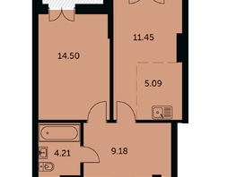 Продается 2-комнатная квартира ЖК Академия, дом 3, 45.66  м&sup2;, 10270000 рублей