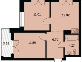 Продается 2-комнатная квартира ЖК Академия, дом 3, 48.62  м&sup2;, 11010000 рублей