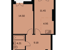 Продается 2-комнатная квартира ЖК Академия, дом 3, 45.4  м&sup2;, 10590000 рублей
