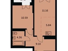 Продается 2-комнатная квартира ЖК Академия, дом 3, 42.2  м&sup2;, 9790000 рублей