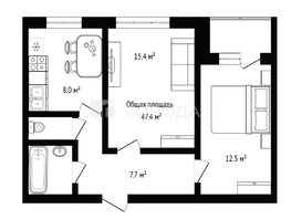 Продается 2-комнатная квартира Забалуева ул, 47.4  м&sup2;, 4900000 рублей