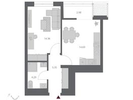 Продается Студия ЖК Беринг, дом 3, 41.19  м&sup2;, 8350000 рублей
