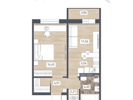 Продается 2-комнатная квартира ЖК Радуга Сибири, дом 14, 44.04  м&sup2;, 4558140 рублей