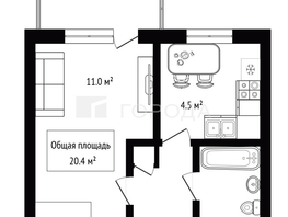 Продается 1-комнатная квартира Селезнева ул, 20.4  м&sup2;, 4250000 рублей