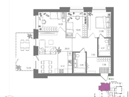Продается 3-комнатная квартира ЖК Спектр, дом 10, 97.66  м&sup2;, 15603000 рублей
