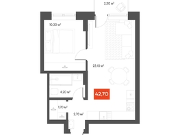 Продается 1-комнатная квартира  Квартал ЩА, 42.7  м&sup2;, 9390000 рублей
