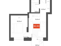 Продается 1-комнатная квартира  Квартал ЩА, 30.9  м&sup2;, 7390000 рублей
