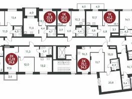 Продается 2-комнатная квартира ЖК Скандинавские кварталы, дом 1, 61.28  м&sup2;, 9062700 рублей