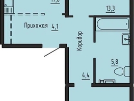 Продается 2-комнатная квартира ЖК Самоцветы, Бирюза дом 3, 65  м&sup2;, 6350000 рублей