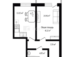 Продается 1-комнатная квартира Кошурникова ул, 41  м&sup2;, 9000000 рублей