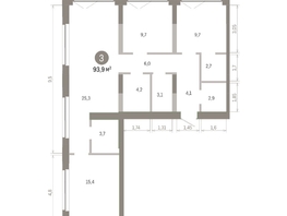 Продается 3-комнатная квартира ЖК Европейский берег, дом 45, 93.93  м&sup2;, 13440000 рублей