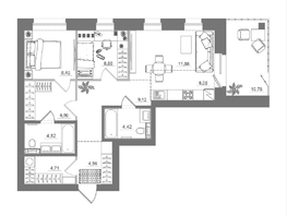 Продается 2-комнатная квартира ЖК Спектр, дом 10, 81.51  м&sup2;, 12390000 рублей