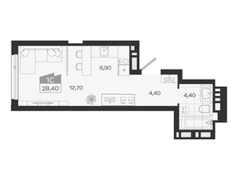 Продается Студия ЖК Ясный берег, дом 33, 28.4  м&sup2;, 4941000 рублей