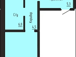 Продается 2-комнатная квартира ЖК Акварельный 4.0, 59.8  м&sup2;, 6640000 рублей