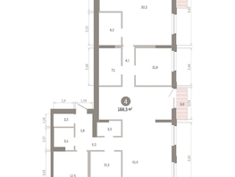 Продается 4-комнатная квартира ЖК Город на озере, 168.46  м&sup2;, 31420000 рублей