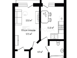 Продается 1-комнатная квартира Лобачевского ул, 38.3  м&sup2;, 5100000 рублей