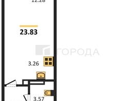 Продается Студия ЖК Радуга Сибири, дом 4, 24  м&sup2;, 3000000 рублей