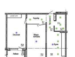 Продается 2-комнатная квартира ЖК Акварельный 4.0, 63.6  м&sup2;, 9120000 рублей