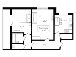 Продается 2-комнатная квартира Макаренко ул, 50.7  м&sup2;, 5150000 рублей