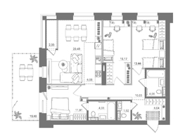 Продается 3-комнатная квартира ЖК Спектр, дом 10, 112.01  м&sup2;, 16790000 рублей
