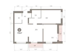 Продается 2-комнатная квартира ЖК Европейский берег, дом 46, 77.58  м&sup2;, 12430000 рублей