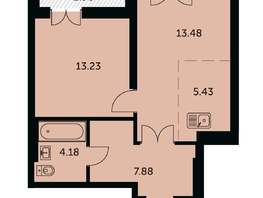 Продается 2-комнатная квартира ЖК Академия, дом 3, 45.6  м&sup2;, 9720000 рублей