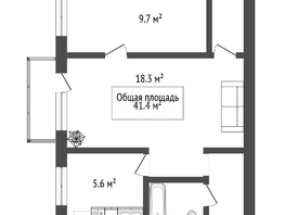 Продается 2-комнатная квартира Революции ул, 41.4  м&sup2;, 4950000 рублей