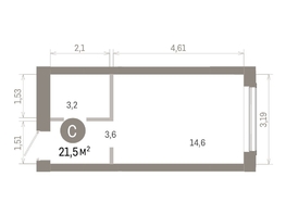 Продается Студия ЖК Европейский берег, дом 46, 21.46  м&sup2;, 4900000 рублей