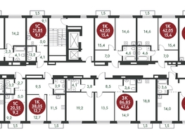 Продается 1-комнатная квартира ЖК Скандинавские кварталы, дом 1, 42.05  м&sup2;, 6323200 рублей