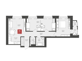 Продается 3-комнатная квартира ЖК Промышленная 7, 63.05  м&sup2;, 11097000 рублей