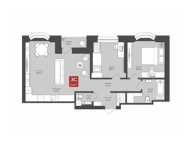 Продается 3-комнатная квартира ЖК Промышленная 7, 61.55  м&sup2;, 10610200 рублей