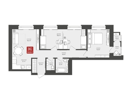 Продается 3-комнатная квартира ЖК Промышленная 7, 62.45  м&sup2;, 11101100 рублей